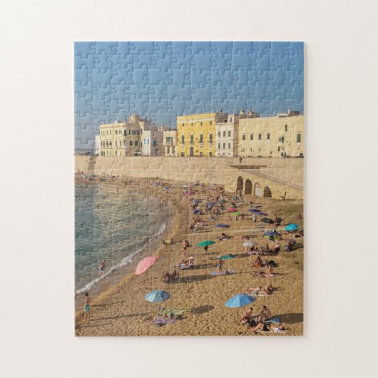 Italienischer Strand in Gallipoli, Apulien Puzzle (Vertikal)