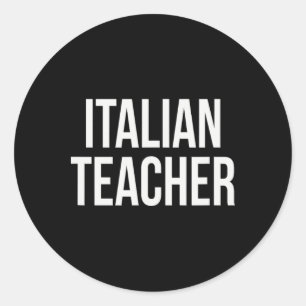 Italienischer Tag und Woche der Lehrererkennung fü Runder Aufkleber