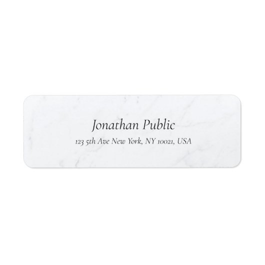 Italienischer Text Weißer Marmor Elegante minimale (Vorne)