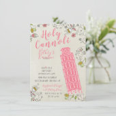 Italienischer Turm von Pisa Baby Shower Einladunge Einladung (Stehend Vorderseite)