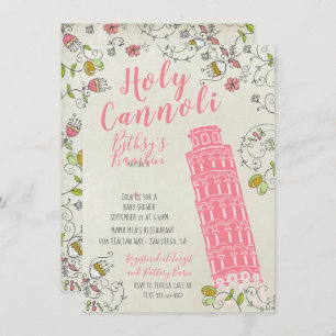 Italienischer Turm von Pisa Baby Shower Einladunge Einladung