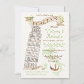 Italienischer Turm von Pisa Wasserfarbe Karte (Vorderseite)