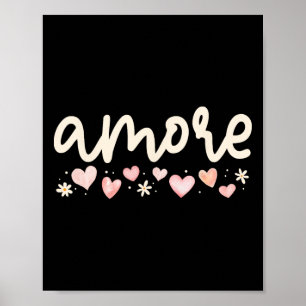 Italienischer Valentinstag Verlobung Amore Cupids Poster