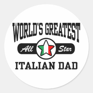 Italienischer Vater Runder Aufkleber