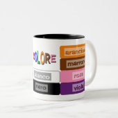 Italienischer Vokabular Zweifarbige Tasse (VorderseiteRechts)