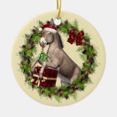 Italienischer WeihnachtsDonkey Buon Natale Ornamen Keramik Ornament (Vorne)