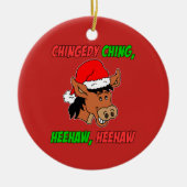 Italienischer Weihnachtsesel Keramik Ornament (Vorne)