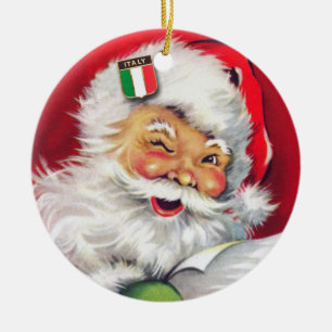 Italienischer Weihnachtsmann, Italienisches Weihna Keramik Ornament