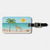 Italienischer Windhund am Tropical Summer Beach Gepäckanhänger (Vorderseite horizontal)