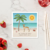 Italienischer Windhund am Tropical Summer Beach Serviette (Beispiel)