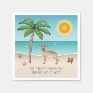 Italienischer Windhund am Tropical Summer Beach Serviette