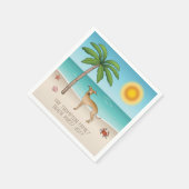 Italienischer Windhund am Tropical Summer Beach Serviette (Ecke)