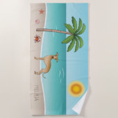 Italienischer Windhund am Tropical Summer Beach - Strandtuch (Vorderseite)