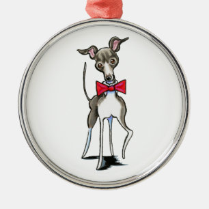 Italienischer Windhund Antonio Silbernes Ornament