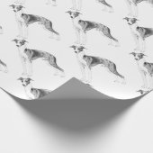 Italienischer Windhund-Art Geschenkpapier (Ecke)