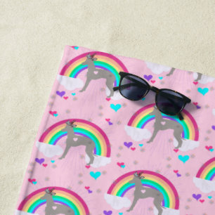 Italienischer Windhund-Badetuch, Einhorn Iggy Strandtuch
