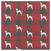 Italienischer Windhund-Büffel-Karo Joann Gewebe Stoff (Nahaufnahme)