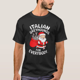 Italienischer Windhund für alle Funny Santa Christ T-Shirt