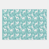 Italienischer Windhund Herz Paw Niedlich Hund Lieb Geschenkpapier Set (Vorderseite 3)