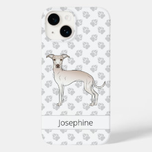 Italienischer Windhund-Hund mit individuellem Name Case-Mate iPhone 14 Hülle