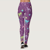 Italienischer Windhund Hund Silhouette Weihnachtsm Leggings (Rückseite)