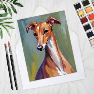 Italienischer Windhund-Hunde-Malerei-Karte