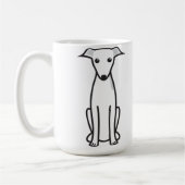 Italienischer Windhund-HundeCartoon Kaffeetasse (Links)