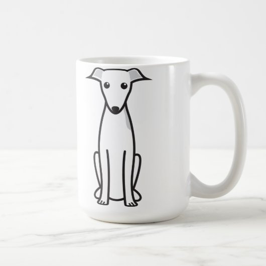 Italienischer Windhund-HundeCartoon Kaffeetasse (Rechts)