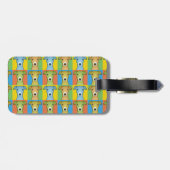 Italienischer Windhund-HundeCartoon Pop-Kunst Gepäckanhänger (Rückseite horizontal)