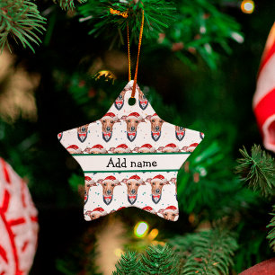 Italienischer Windhund-Hunderasse Weihnachten Keramik Ornament