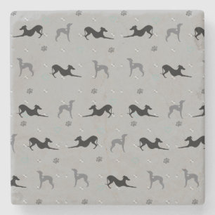 Italienischer Windhund-HundIggy Untersetzer-Druck Steinuntersetzer