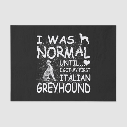 Italienischer Windhund i war normal bis schmutzig  Seidenpapier (Vorderseite)