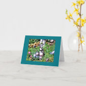 Italienischer Windhund im Garten Note Card Karte (Gelbe Blume)