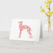 Italienischer Windhund Karte (Gelbe Blume)