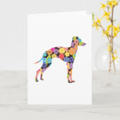 Italienischer Windhund Karte (Gelbe Blume)