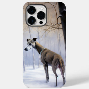 Italienischer Windhund lassen es Schnee Weihnachte Case-Mate iPhone 14 Pro Max Hülle