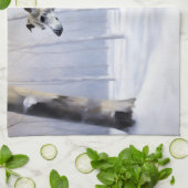 Italienischer Windhund lassen es Schnee Weihnachte Geschirrtuch (Gefaltet)