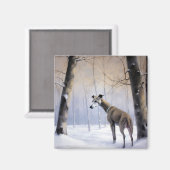 Italienischer Windhund lassen es Schnee Weihnachte Magnet (Vorderseite/Rückseite)