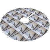 Italienischer Windhund lassen es Schnee Weihnachte Polyester Weihnachtsbaumdecke (Schrägansicht)