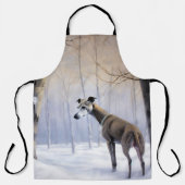 Italienischer Windhund lassen es Schnee Weihnachte Schürze (Vorderseite)