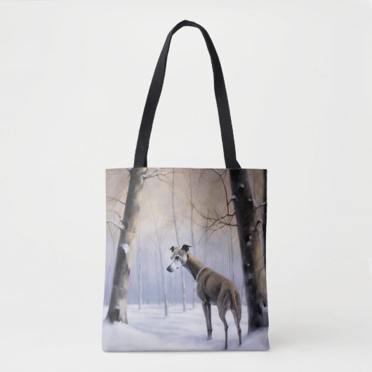 Italienischer Windhund lassen es Schnee Weihnachte Tasche (Vorderseite)