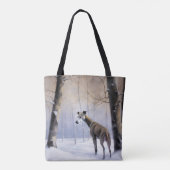 Italienischer Windhund lassen es Schnee Weihnachte Tasche (Rückseite)