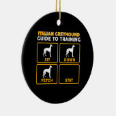 Italienischer Windhund-lustiger Lehrer Keramik Ornament (Rechts)