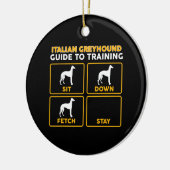 Italienischer Windhund-lustiger Lehrer Keramik Ornament (Links)