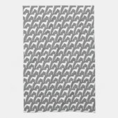 Italienischer Windhund-Silhouette-Muster Iggies Geschirrtuch (Vertikal)