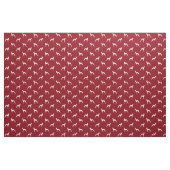 Italienischer Windhund-Silhouette-Muster-Rot Stoff (Yard (91,4 cm))