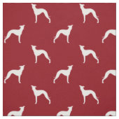 Italienischer Windhund-Silhouette-Muster-Rot Stoff (Muster)