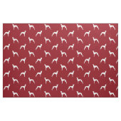 Italienischer Windhund-Silhouette-Muster-Rot Stoff (Fat Quarter (45,7 x 55,9 cm))