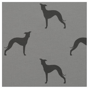 Italienischer Windhund-Silhouette-Muster Stoff