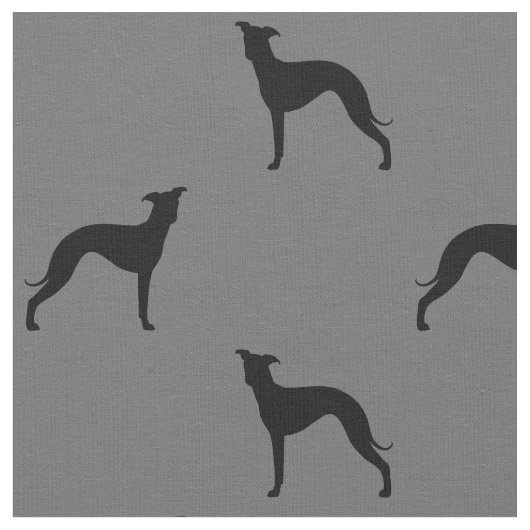 Italienischer Windhund-Silhouette-Muster Stoff (Nahaufnahme)